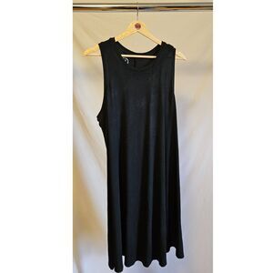 Maurices 24/7 Sleeveless Tee Dress- Black- Women's Plus Size 0